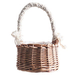 Petit panier osier blanc mariage
