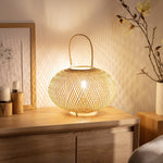 Lampe à Poser Boule Osier
