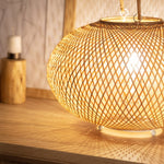 Lampe à Poser Boule Osier