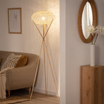 Lampe Trépied Osier