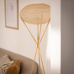 Lampe Trépied Osier