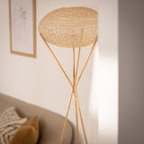 Lampe Trépied Osier