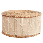 Pouf osier beige