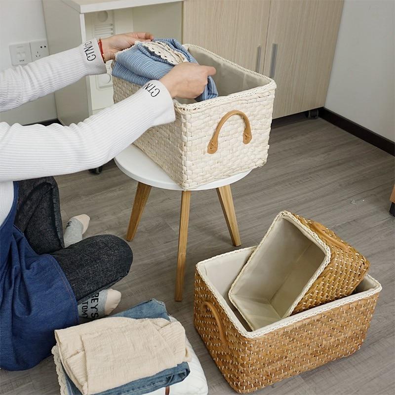 Panier à Linge en Osier Marron