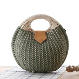 sac rond osier paille vert