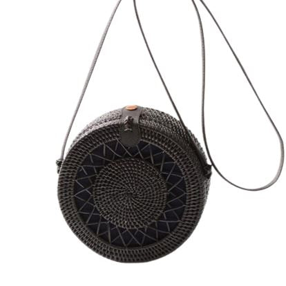 Sac rond on sale osier noir