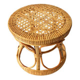 tabouret pouf osier